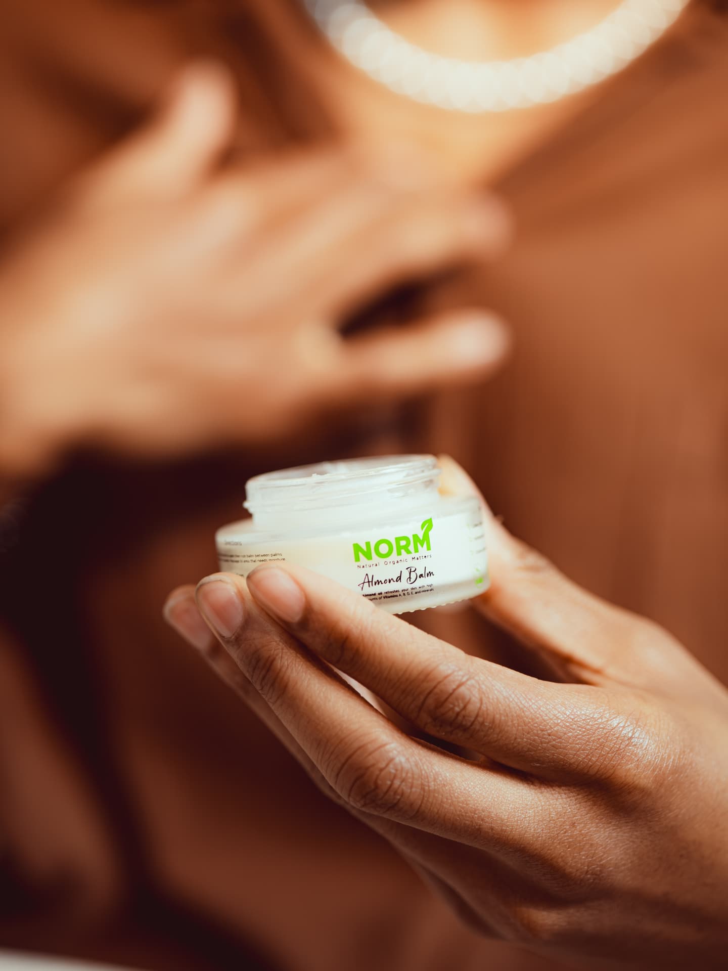 Close-up of a natural beauty balm